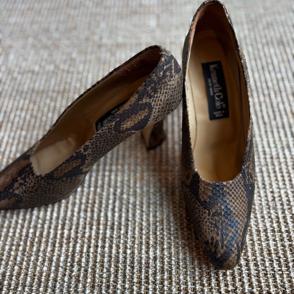 Vintage Kenneth Cole Snake Print Women's Heels Size 8